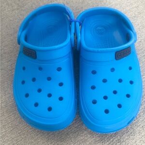 NWOT Crocs 200367 Kids' Duet Max Sport Clogs In Ice Blue & Navy Size C10